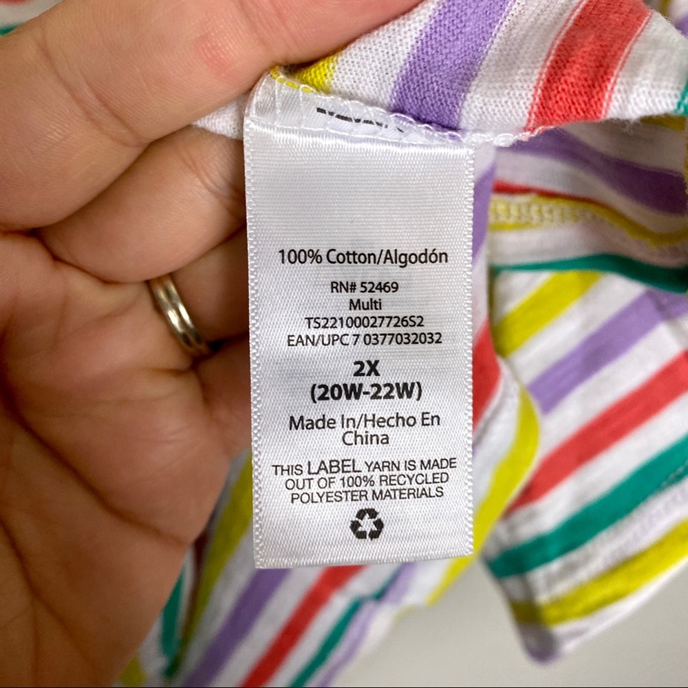 NWT Terra & Sky Size 2X Striped Top - Picture 7 of 8